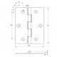 NICKEL PLATED BRASS FLAT HINGE 70x55 ITALY